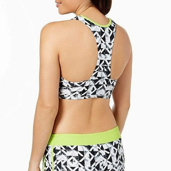 Go by Gossip High-Neck Keyhole Front Geometric Print Racerback Bikini Top - Picture 2 of 9